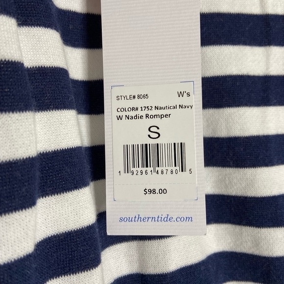 NWT Southern Tide Nadie Romper Nautical Navy size Small - Picture 7 of 9